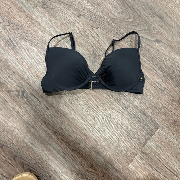 La Vie En Rose Swim Black Underwire Bikini Top Medium - Picture 2 of 5